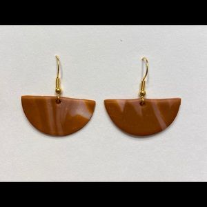 Marbled Half Circle Dangle